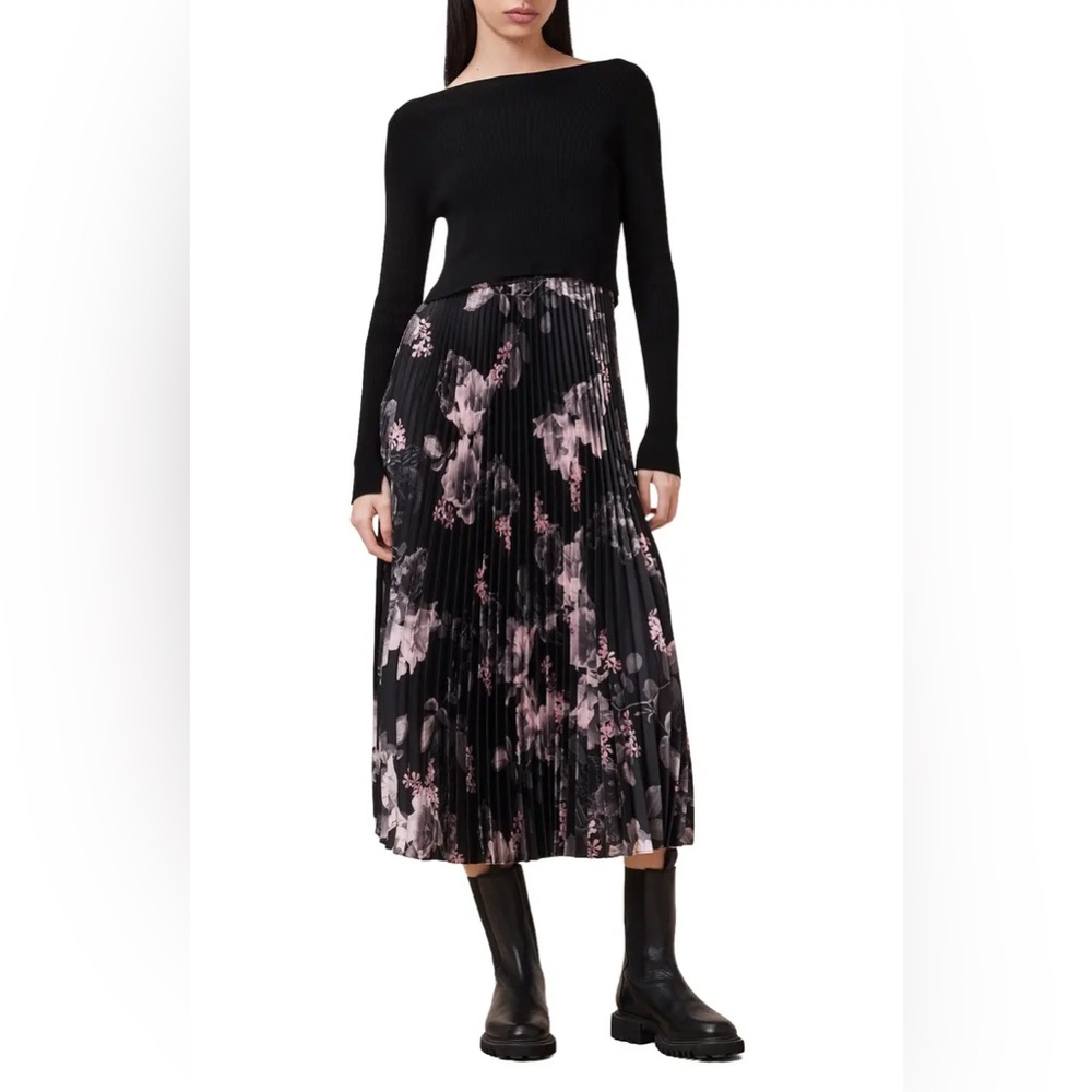 ALLSAINTS  Hera Crop Sweater & Midi Slipdress Set NWT small